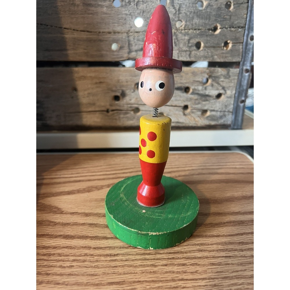 Vintage Made in Japan Wooden Soldier Ring Toss Game No Rings Hand Painted  Toy